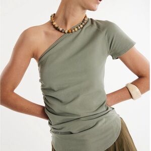 NWT Free People One-Shoulder Green Women's Top
